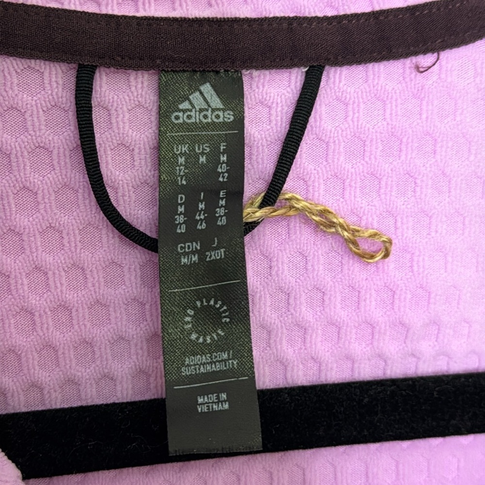NWOT adidas Purple Ski Jacket with High Collar and Fitted Silhouette - Picture 7 of 13